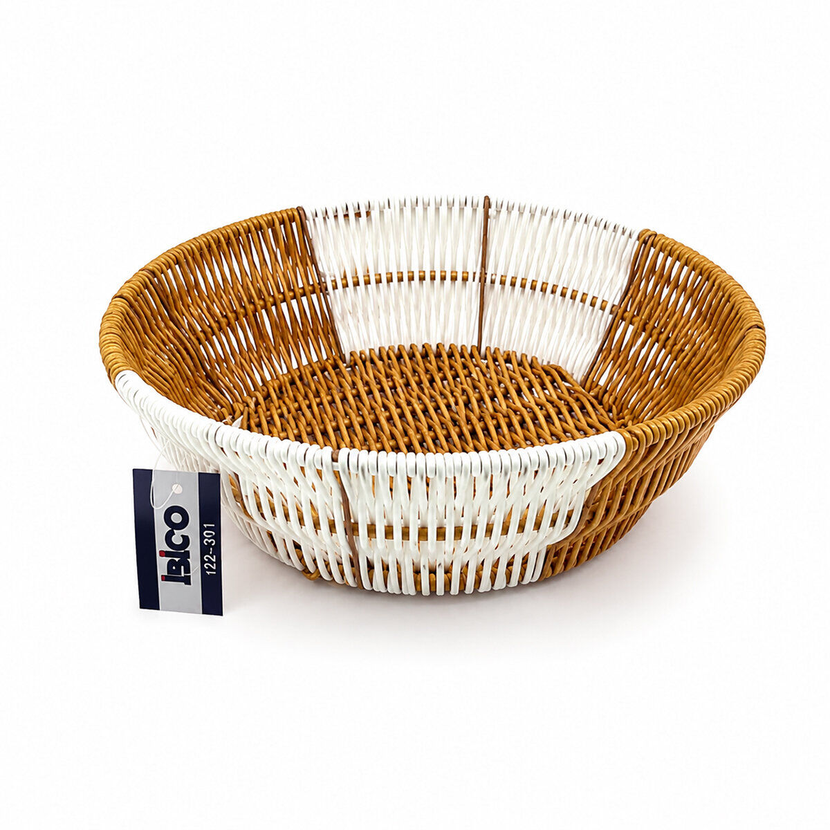 İBİCO İ22-391 ( YUVARLAK ) ( HASIR ) ( K.RENGİ & BEYAZ ) EKMEK SEPETİ 25CM*100