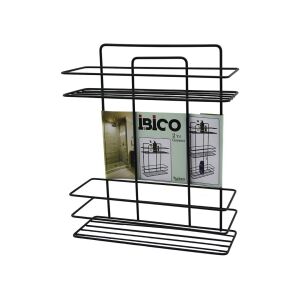 İBİCO K13-016 ( SİYAH ) ( 2 KATLI & DİKDÖRTGEN ) ( METAL ) BANYO KÖŞELİK & DUŞKABİN RAF & ŞAMPUANLIK*12
