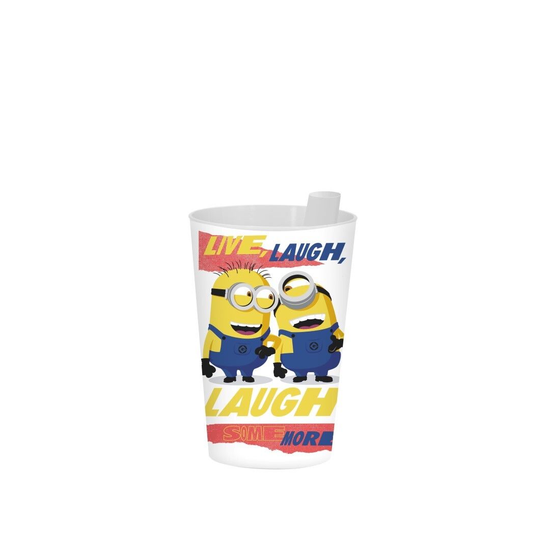 340 CC LISANSLI KENDINDEN PIPETLI PP BARDAK-SOME MORE MINIONS *36