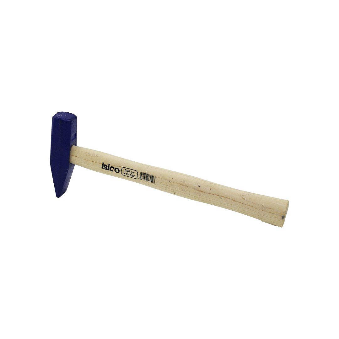 İBİCO K13-052 ( 500GR ) ( MAVİ ) ÇEKİÇ ( AHŞAP SAPLI= 32CM ) ( TESVİYECİ ) ( SICAK ALAŞIMLI DÖVME ÇELİK )*12=K