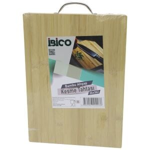 İBİCO İ22-203 ( 26X36 X 1.7CM ) LUX AHŞAP BAMBU KESİM PANOSU & KESME TAHTASI ( METAL KULPLU )*20