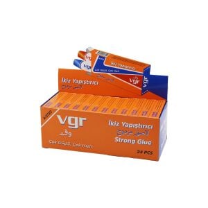 VGR K-3722 (İKİZ TÜP) YAPIŞTIRICI (20GR) (2 BİLEŞENLİ EPOKSİ) 5 DAKİKADA TAMAM (SERAMİK-PORSELEN-AHŞAP-PLS.-METAL-CAM)*24X24