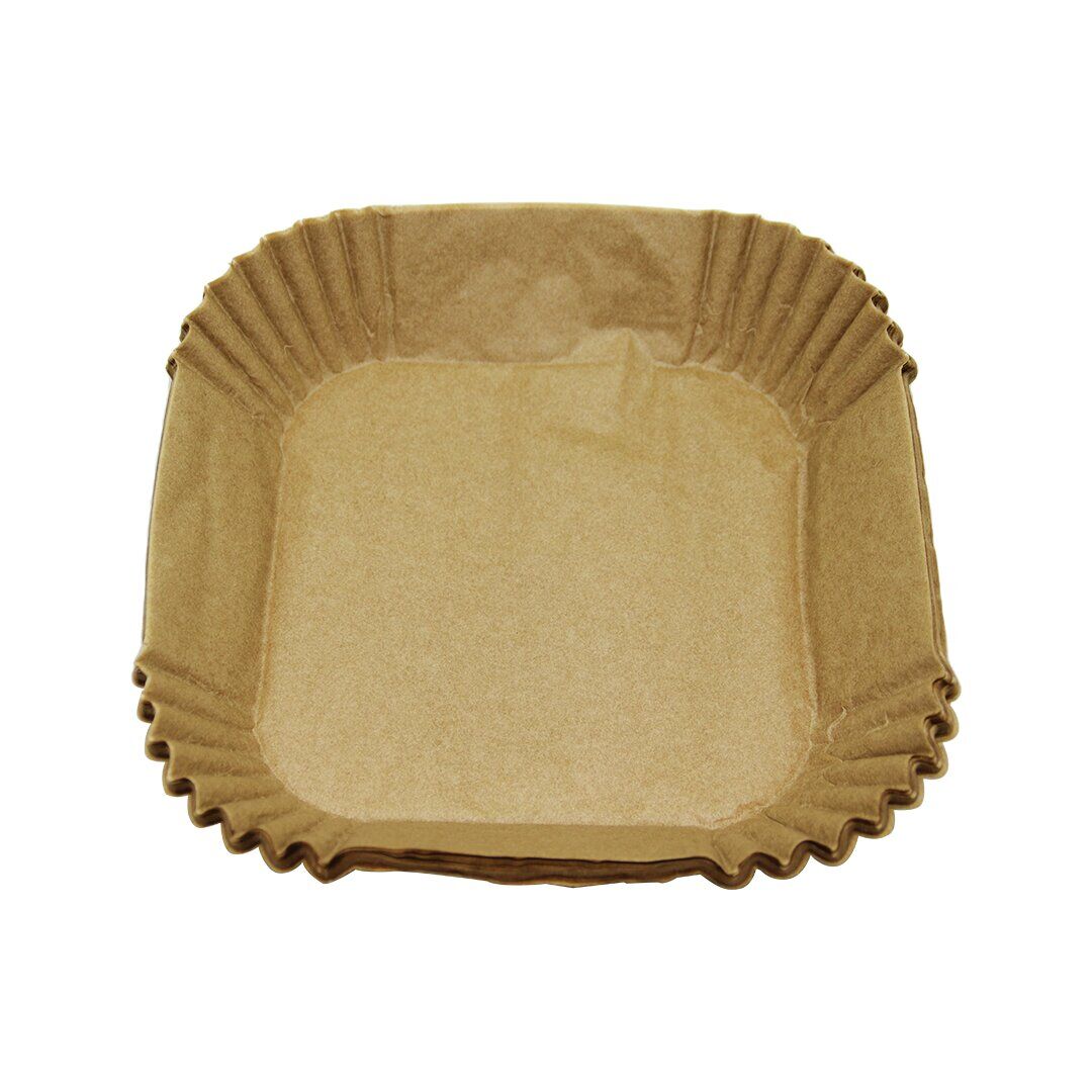 BELLHOWELL DMR-4154-4541 ( 50PCS & TABAK MODELİ ) ( KARE TABAN:16CM X KENAR: 4.5CM ) AİR FRYER PİŞİRME KALIP (KAĞIT)*200