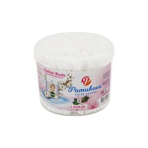 PAMUKOVA FAMİLY ( BÜYÜK BOY ) KULAK ÇÖPÜ ( PAMUKLU ÇUBUK ) ( YUVARLAK KUTU )*6X24