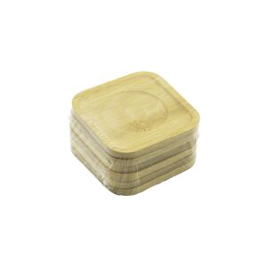 İBİCO İ22-216 ( KARE= 9.7 X 9.7CM ) ( 6PCS ) BAMBU & AHŞAP ( ÇAY TABAK )*48