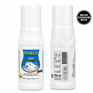 WORLD SPORT ( LİKİT ) ( BEYAZ ) AYAKKABI BOYASI 100ML*12X8