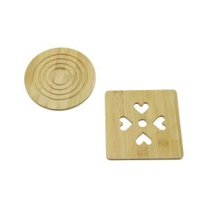 İBİCO İ22-247 (KARE=16.4X16.4CM & YUVARLAK:16.4CM) (IZGARA & KARE-YUVARLAK KANAL & KALP OYMA DESEN) (BAMBU & AHŞAP ) NİHALE*24X8