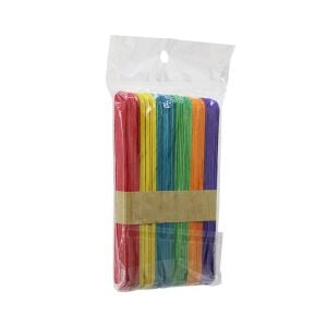 İBİCO İ15-058 ( 50PCS ) (RENKLİ AHŞAP AĞDA & DİL ÇUBUK ) ( 15CM X 1.8CM )*20X5