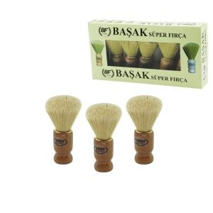 BAŞAK SÜPER FIRÇA L-128 ( LÜX ) ( AHŞAP SAPLI ) BERBER BÜYÜK SAKAL FIRÇASI*6X60