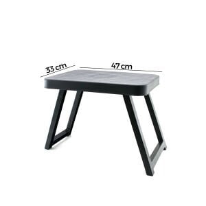 KRT-1137 ( KÜÇÜK= 47X33CM ) KAMP & PİKNİK MASASI ( SİYAH PLASTİK ) ( KATLANABİLİR AYAKLI=38CM )*10=K