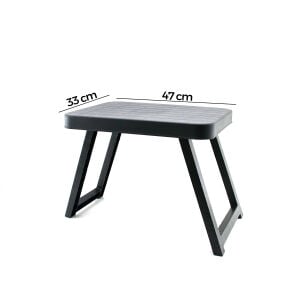 KRT-1137 ( KÜÇÜK= 47X33CM ) KAMP & PİKNİK MASASI ( SİYAH PLASTİK ) ( KATLANABİLİR AYAKLI=38CM )*10=K