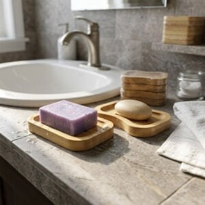 İBİCO İ21-102 KATI SABUNLUK ( BAMBU & AHŞAP ) 11.5CM*12X20