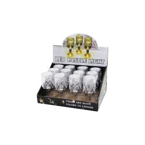 ENFA RA-515 KRİSTAL DAMLALI MUMLUK & MASA LAMBA MİNİ PİLLİ*12X40