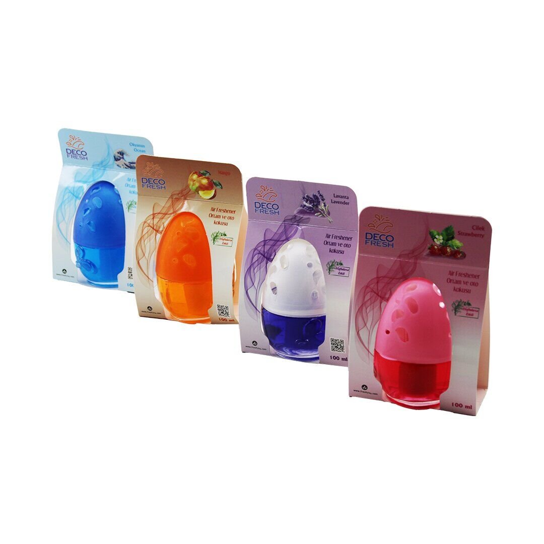 SEBU FRAGRANCE ( KÜRE ) ( CAM ŞİŞE ) ODA & OTO KOKUSU PARFÜMÜ ( MİX=ODUNSU & OKYANUS & ÇİLEK & MANGO ) 100ML*16X4