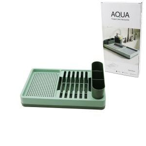 AQUA OM-0848 ( YEŞİL ) TEZGAH ÜSTÜ BULAŞIKLIK ( TABAKLIK & KAŞIKLIK ) ( 26X42X12CM )*6=K