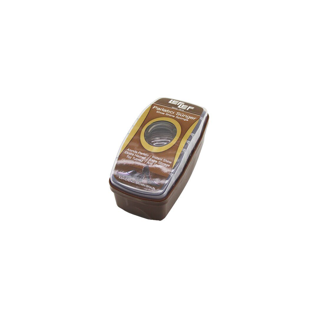 NURİ LEFLEF ( KAHVERENGİ ) PARLATICI SÜNGER 10ML ( EKSTRA HAZNELİ & TOZ TUTMAZ & ANINDA PARLATMA )*6X12