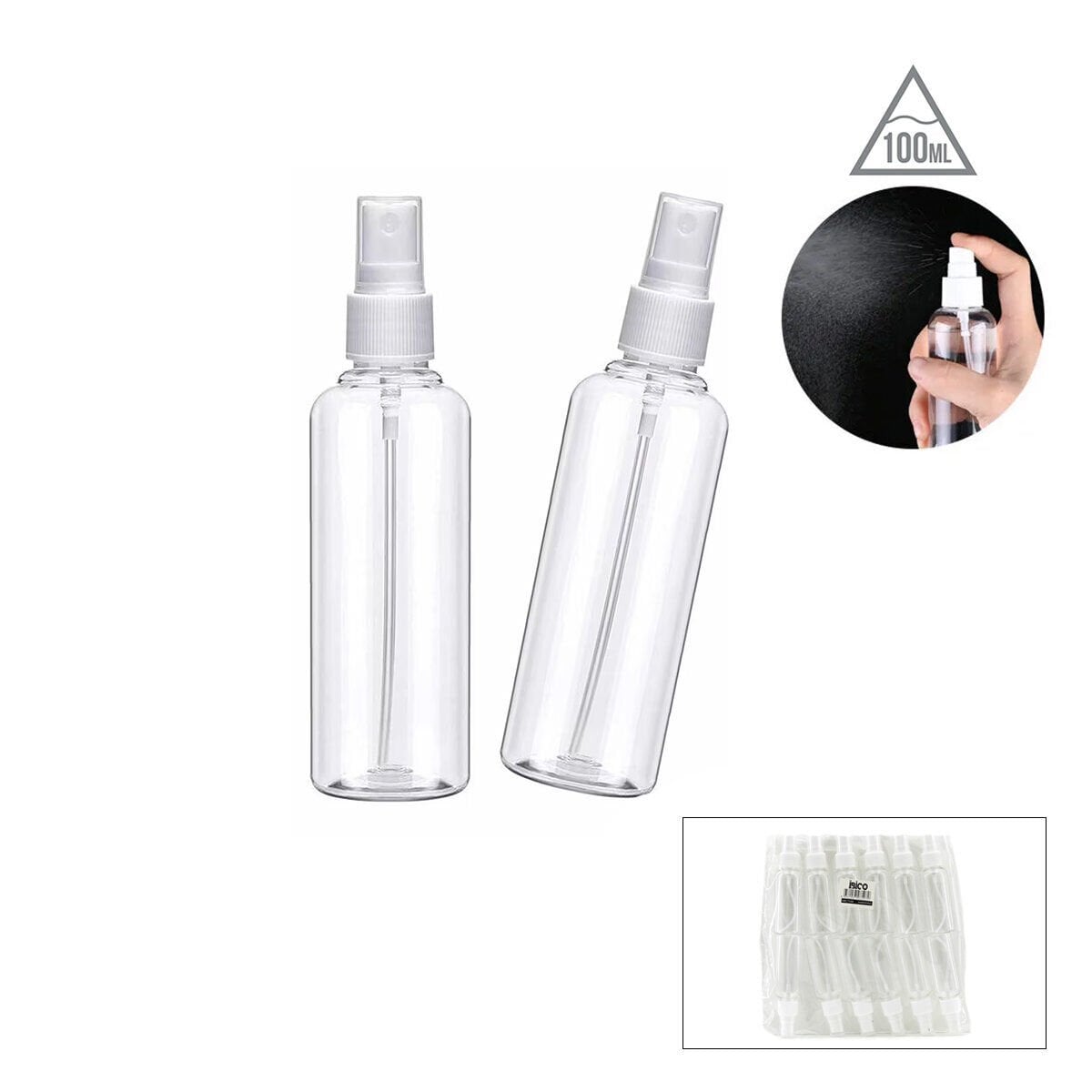 İBİCO İ17-030 ( 100ML ) ( ŞEFFAF & PLASTİK ) ( BOŞ ) SPREY ŞİŞE*12X100