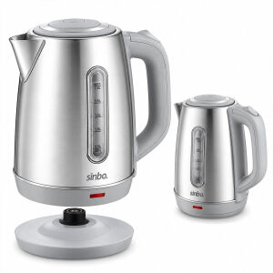 SİNBO SK-8031 ( GRİ ) ( ÇELİK ) KETTLE SU ISITICISI (KABLOSUZ KULLANIM) ( 1.8LT ) (360° DÖNEBİLME) (OTOMATİK KAPANMA)*4