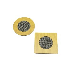 İM@-3000 ( PVC PLASTİK & ÖRGÜ DESEN GÖBEKLİ ) AHŞAP NİHALE ( MİX ŞEKİL= KARE & YUVARLAK & 8GEN )*300