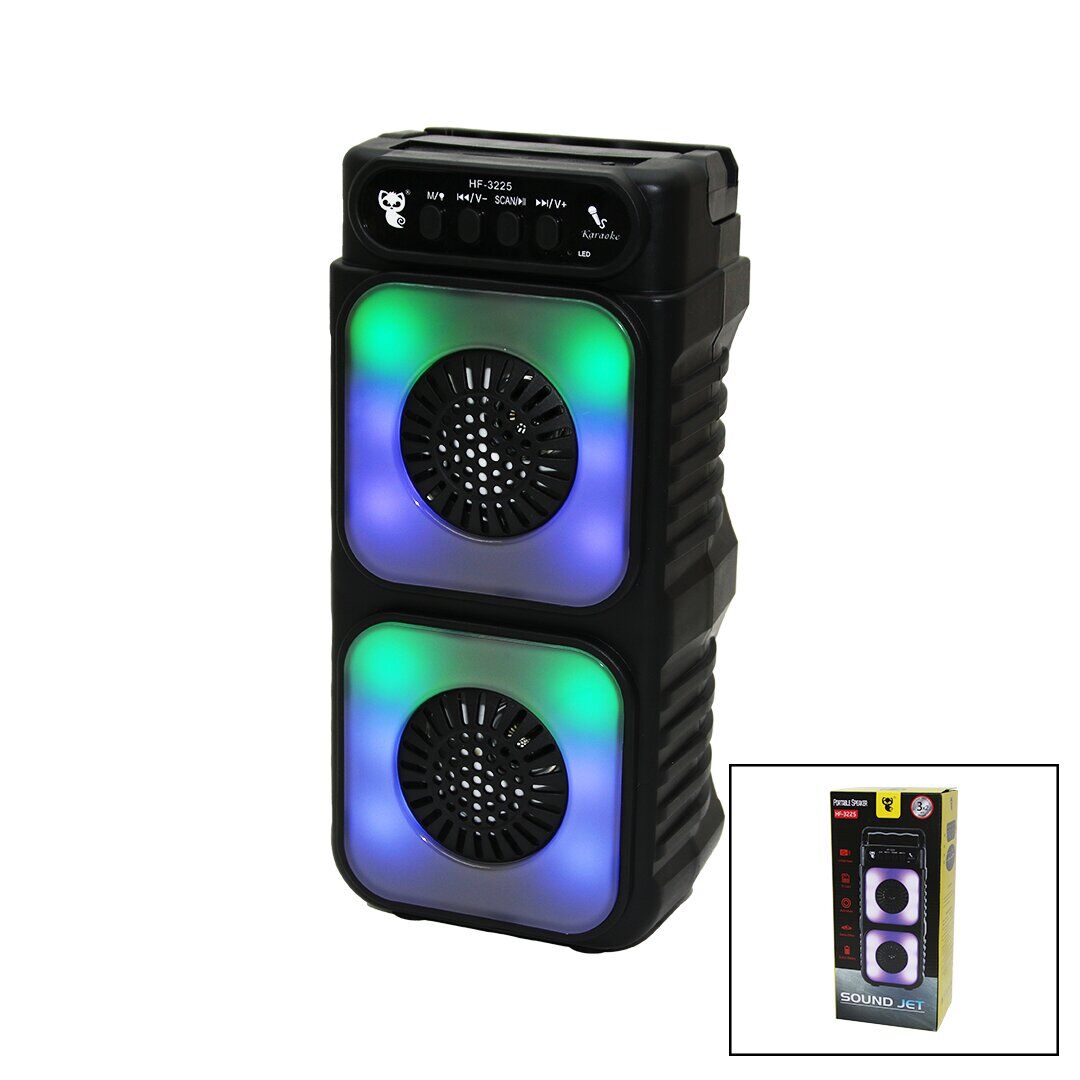 HONGFU PLATOON HF-3225 PL-4546 (3'' X 2Lİ) SPEAKER HOPARLÖR (BLUETOOTH) (MİKROFONLU) (2X5W) (USB & TF & AUX & MIC)*40