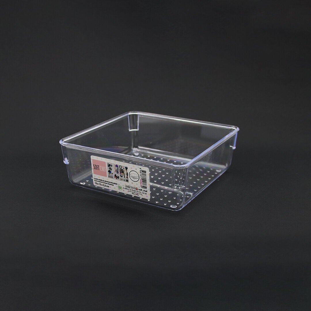 SOFTCHEF PUNTO-00863 ( 15 X 15 X 5.5CM ) MİKA MODÜLER ÇEKMECE ORGANİZERİ*24=K