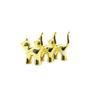 İBİCO İ12-121 ( KEDİ & BÜYÜK ) ( GOLD & SERAMİK ) BİBLO & DEKORATİF SÜS EŞYASI*6X16