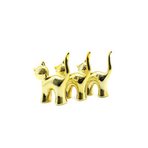 İBİCO İ12-121 ( KEDİ & BÜYÜK ) ( GOLD & SERAMİK ) BİBLO & DEKORATİF SÜS EŞYASI*6X16