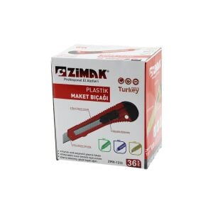 ZİMAK ZMK-1313 ( RENKLİ PLASTİK ) FALÇATA MAKET BIÇAK ( 18MM )*36X20