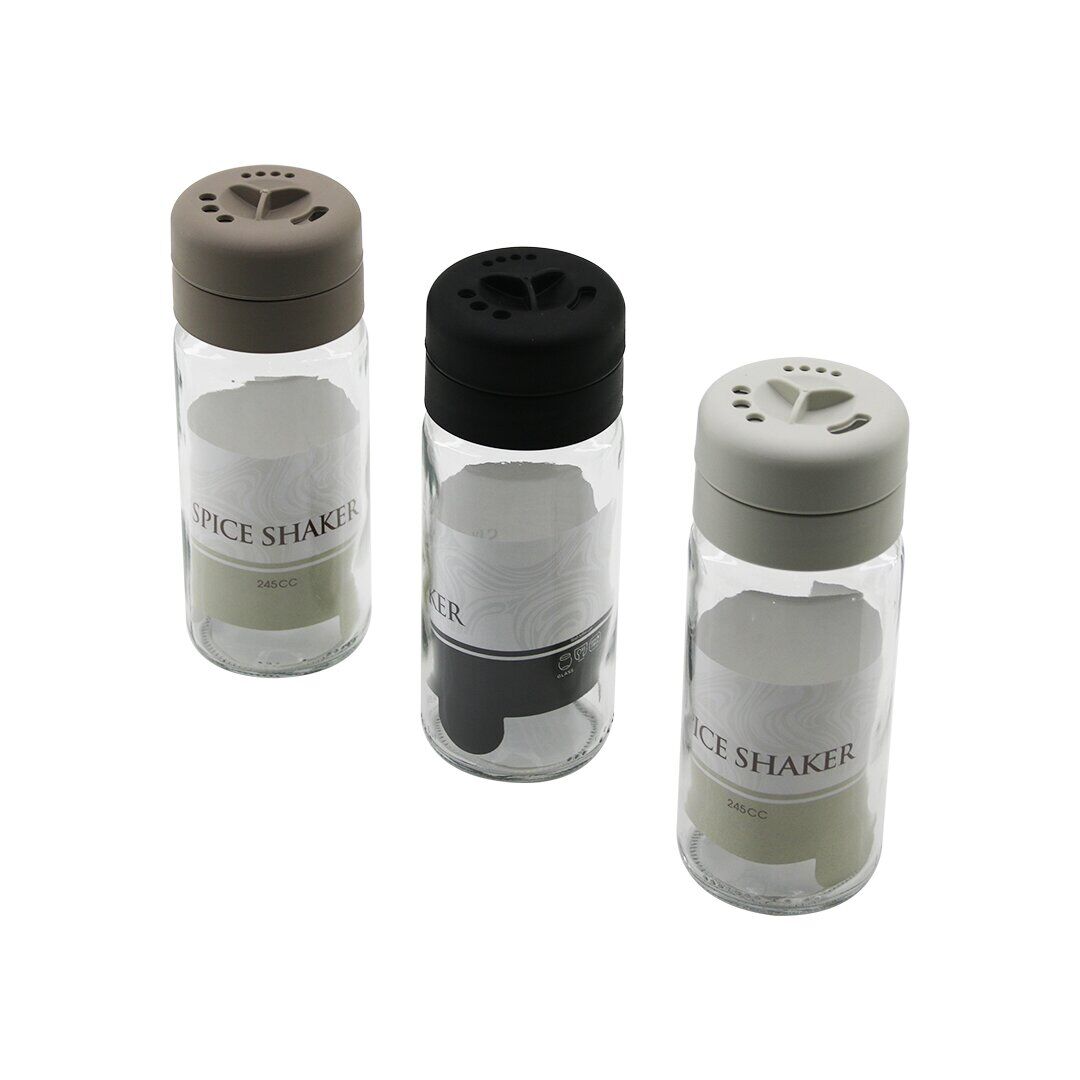 QLUX C-00153 STAR ( ŞEFFAF CAM ) TUZLUK & BAHARATLIK ( 245CC ) ( PLASTİK KAPAK= 3 SİTİL DÖKÜM )*12=K