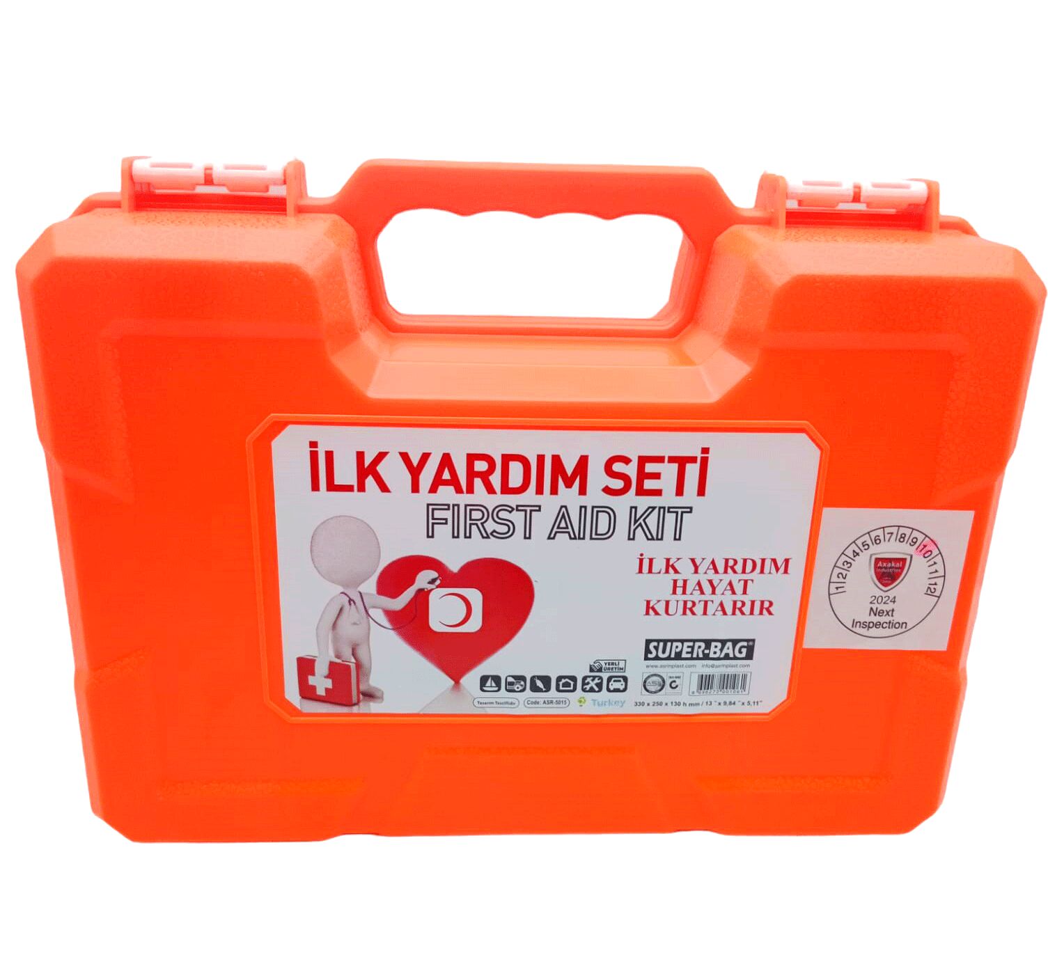 SUPER-BAG ASR-5015 ( BÜYÜK ) ( PLASTİK ÇANTALI ) İLK YARDIM SETİ ( FIRST AID KIT )*12