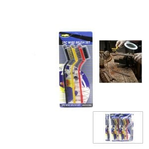 ENFA ENF-812B ( 3PCS ) MİNİ TEL FIRÇA SETİ ( RENKLİ SAPLI )*10X30