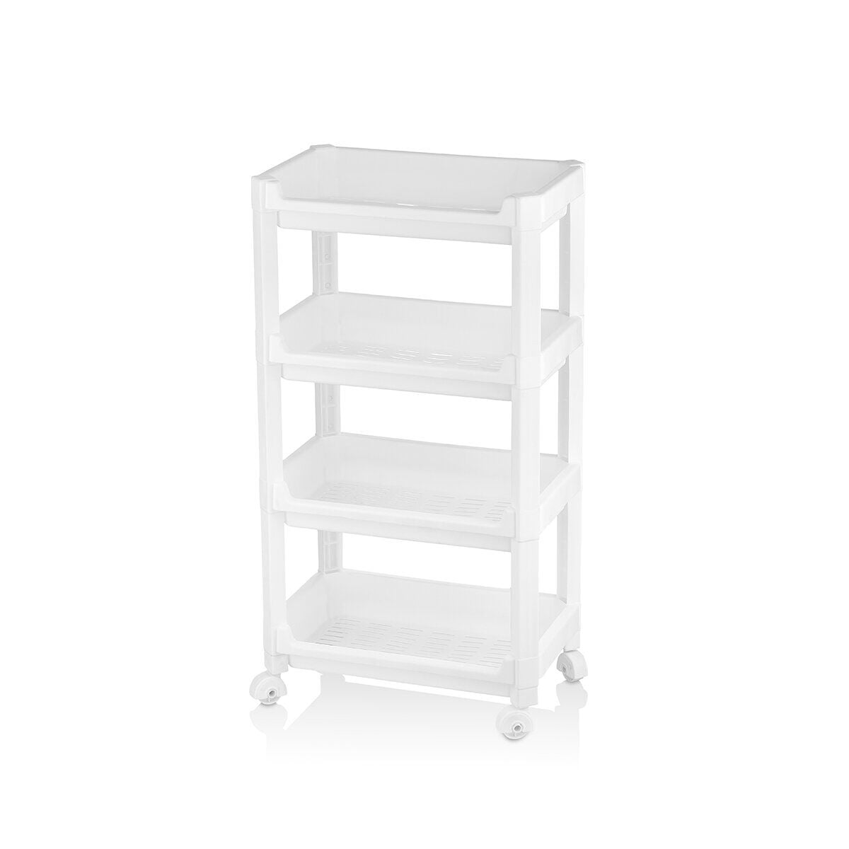 URVE UR-3599 RAFTY GENİŞ ( 4 KATLI ) ( TEKERLEKLİ ) SEPET ORGANİZER DÜZENLEYİCİ ( RAF ÜNİTESİ ) ( 355X220X670MM )*10