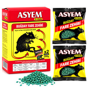 ASYEM D-FORTE BUĞDAY FARE YEMİ ZEHİRİ ( 2X100=200GR )*100