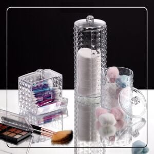 BLACKSTONE KRC-028 DİAMOND ( 3LÜ ) ORGANİZER SET (MİKA KRİSTAL PLASTİK) (KULAK PAMUKLUK & MAKYAJ PAMUKLUK & MENDİLLİK)*24
