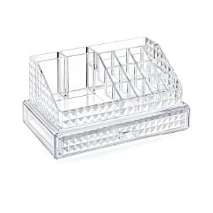 BLACKSTONE KRC-021 (DIAMOND) (TEK ÇEKMECE+16 BÖLME) MAKYAJ & TAKI ORGANİZERİ (MİKA KRİSTAL PLS) (23.3X13.5X11.5CM)*12