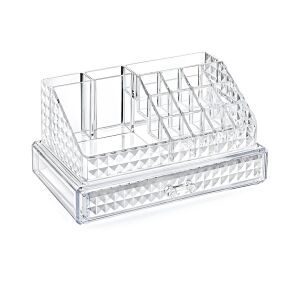 BLACKSTONE KRC-021 (DIAMOND) (TEK ÇEKMECE+16 BÖLME) MAKYAJ & TAKI ORGANİZERİ (MİKA KRİSTAL PLS) (23.3X13.5X11.5CM)*12