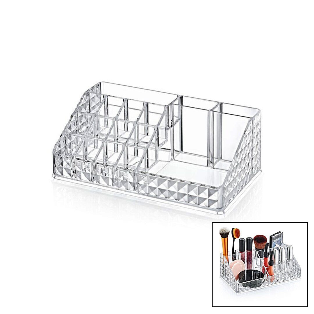 BLACKSTONE KRC-200-020 DİAMOND KLASİK MAKYAJ ORGANİZER (MİKA KRİSTAL PLS.)(16-BÖLME=12++2+1+1) (12.5X22X7.7CM)*24