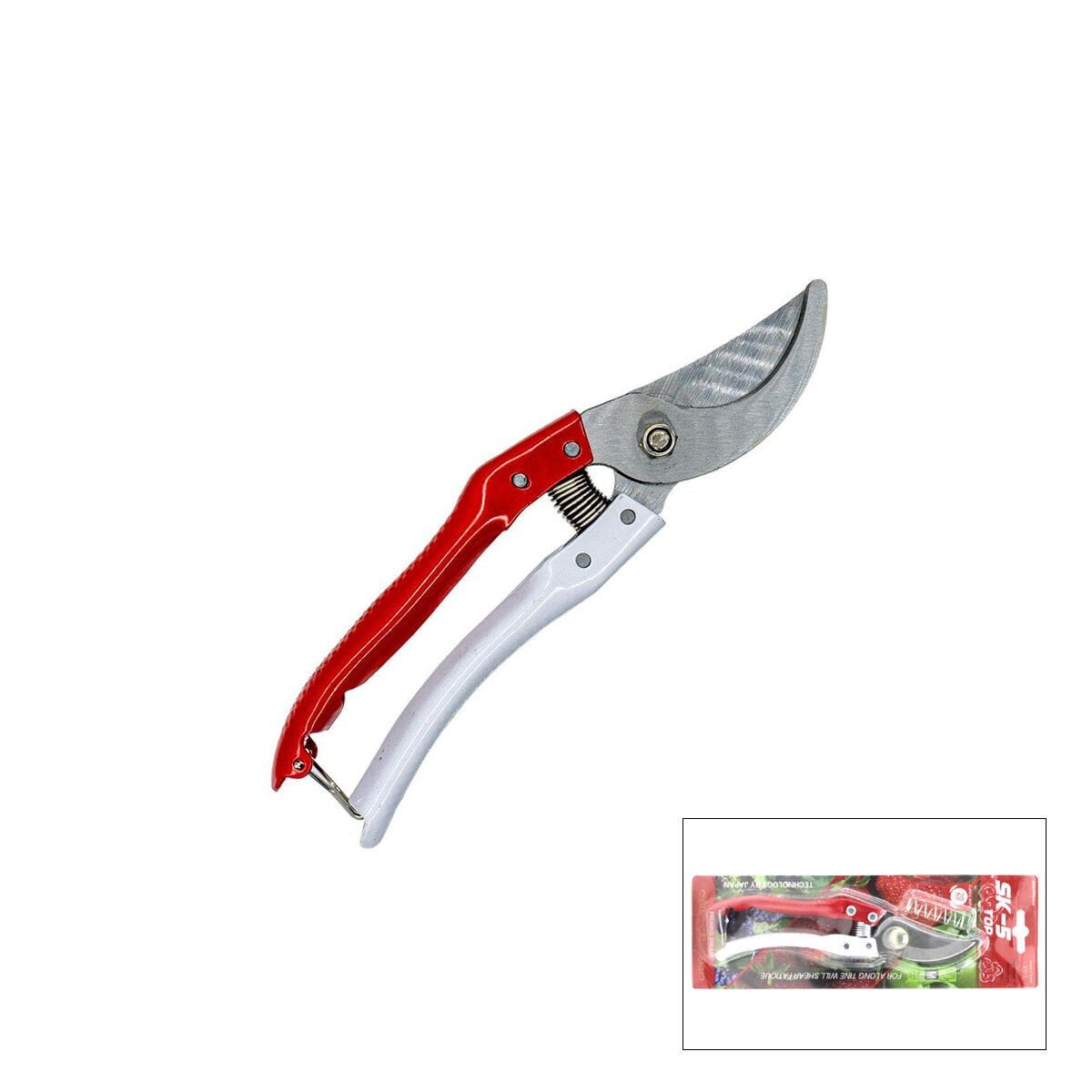 SK-5 TOP XH-Y ( GENİŞ AĞIZ ) ( 8'' -200MM ) ÇELİK BAĞ MAKASI ( YEDEK YAYLI )*50