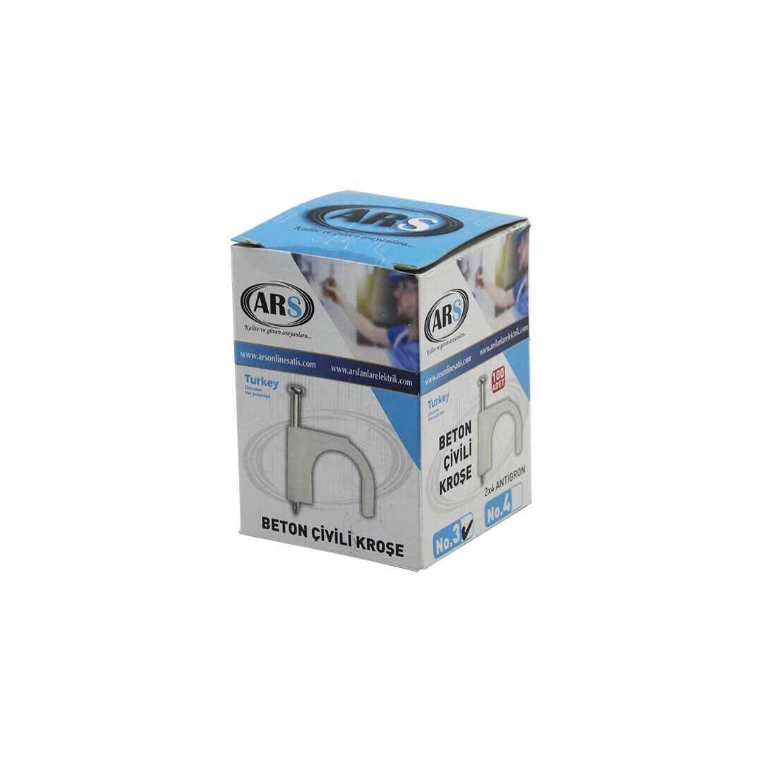 ARS KOD-347950 ( NO-3 ) ( 100PCS ) BETON ÇİVİLİ KROŞE ( 2X4 ANTİGRON )*10X20