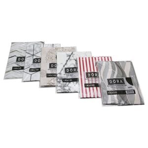 DORA HAZIR ELFAYLI DESENLİ MUŞAMBA & MASA ÖRTÜSÜ ( 140X140CM )*10X1