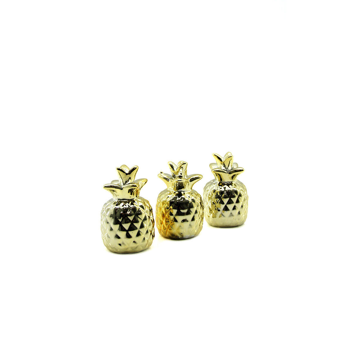 İBİCO İ12-136 ( ANANAS & ORTA ) ( GOLD & SERAMİK ) BİBLO & DEKORATİF SÜS EŞYASI*12X12