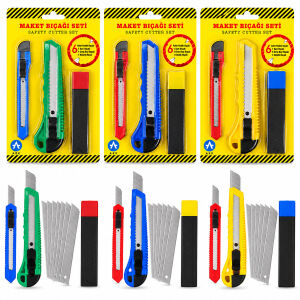 ARK CODE-5050 ( 3PCS ) YEDEKLİ PLASTİK MAKET BIÇAK SETİ*240