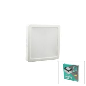 MOSS LIGHT ( 20W ) ( KARE ) ( BEYAZ METAL KASA ) ( SIVA ÜSTÜ ) LED SLİM PANEL (1350LM)*40
