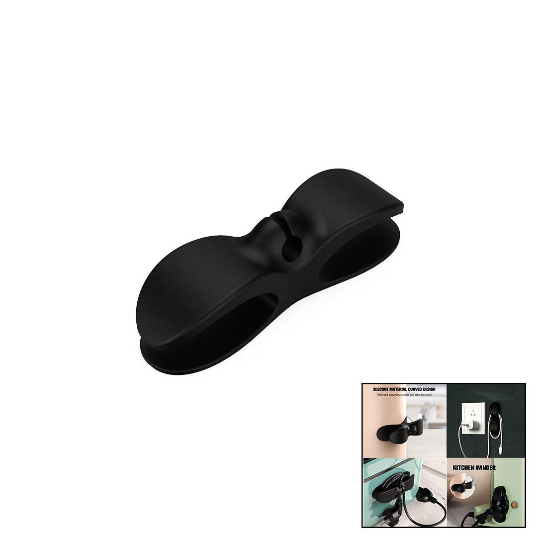 DMR-645 ( 2PCS ) PRATİK KABLO TUTACAK & TOPARLAYICI ( PLASTİK & YAPIŞKANLI )*25X50