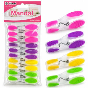 BAROTTİ DMR-10166 ( 10PCS ) ( RENKLİ SİLİKON AĞIZ & BAS-AÇ ) ( ŞEFFAF PLASTİK ) MANDAL*200