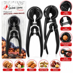SEVİMLİ HOME-600 ( 2PCS SET ) ( DÖKÜM METAL ) ( FINDIK & CEVİZ ) KIRACAK*60