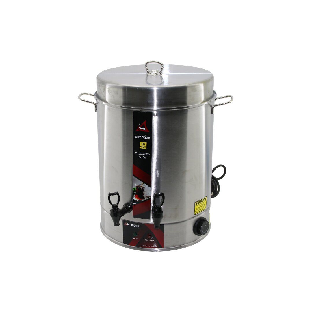 ARMAĞAN ( 250 BARDAK ) ÇAY OTOMATI ( ELEKTRİKLİ )  SEMAVER ÇAY MAKİNESİ ( ÇİFT MUSLUK ) ( 2500W )*2