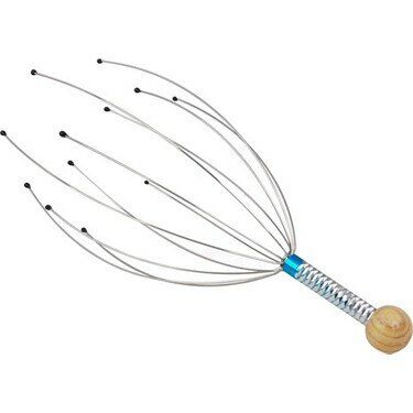 YAKUT-9655 ( METAL TELLİ & BONCUK UÇLU ) ( KAFA MASAJ ) ALETİ ( AHŞAP TOPUZLU RENKLİ METAL SAP )*20X25