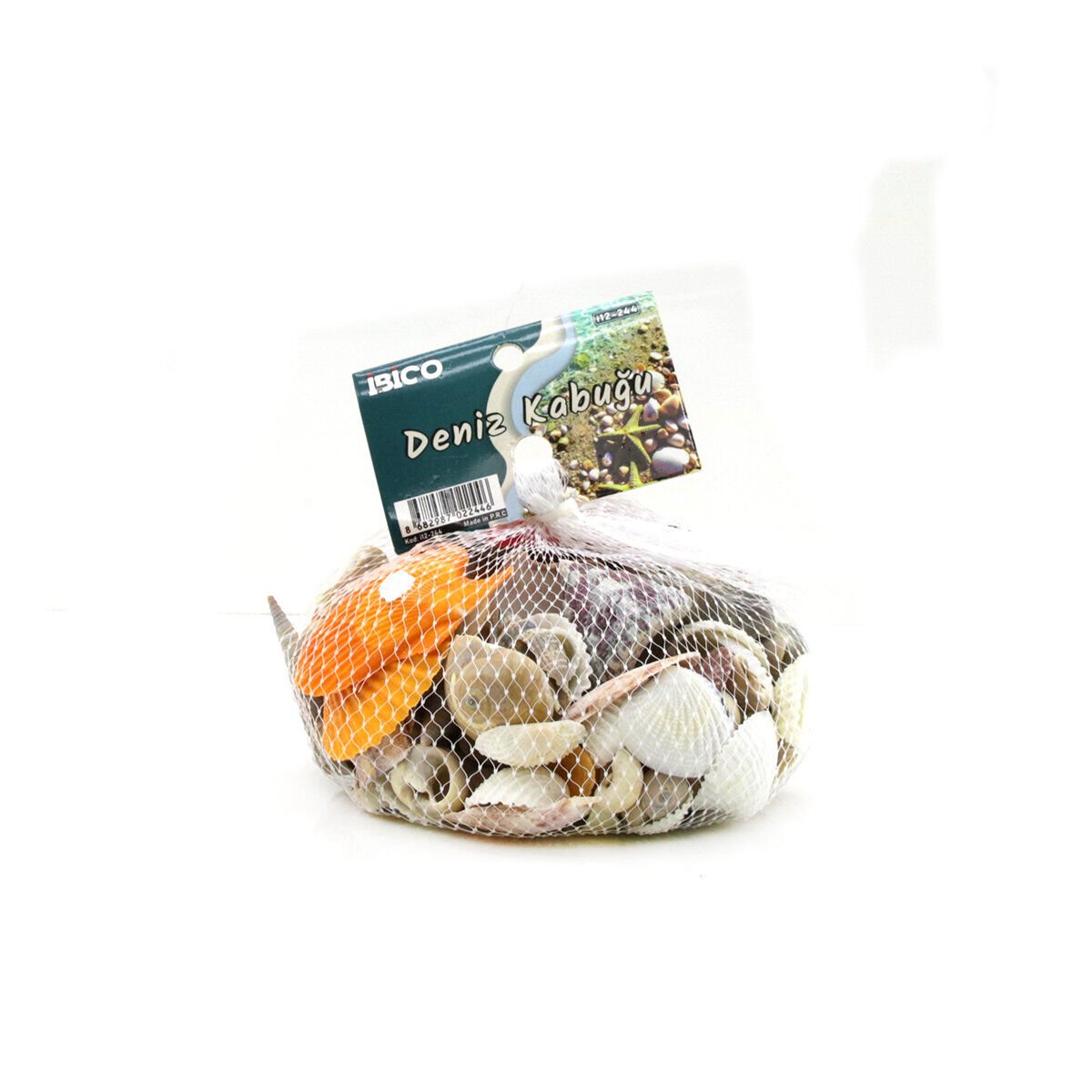 İBİCO İ12-244 ( FİLELİ ) ( RENKLİ MİX ) MİDYE & DENİZ KABUK VAZO TAŞI*50