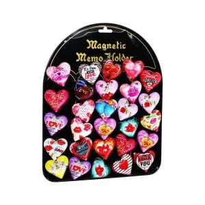 MAGNETİC MEMO HOLDER BAYSA-1580 (KALPLİ CAM=4CM) MAGNET (MIKNATISLI DOLAP SÜSÜ) (RESİMLİ & YAZILI) (METAL STANDLI)*28X31